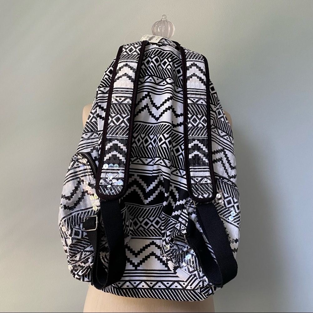 Victoria's Secret Sequin Aztec Backpack Book Bag - Picture 8 of 10